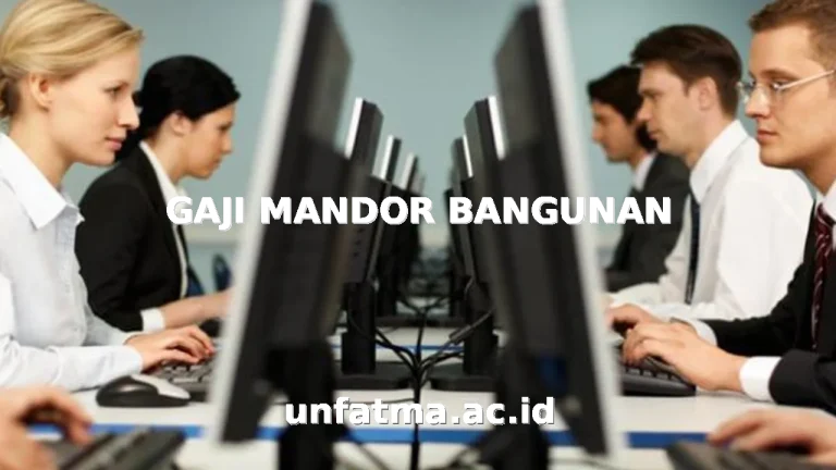 GAJI MANDOR BANGUNAN