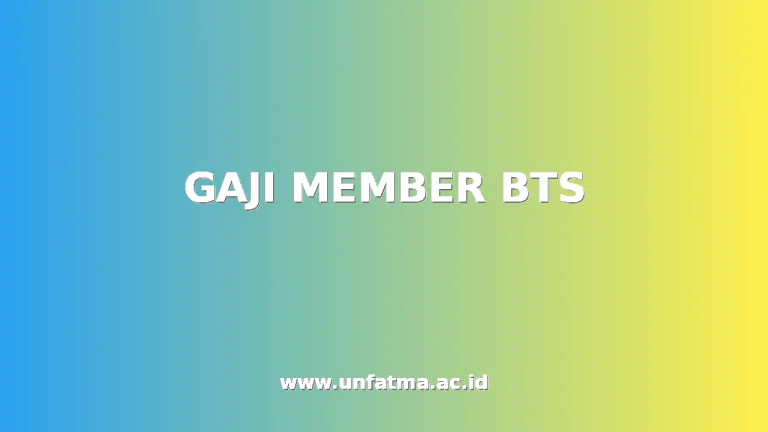 GAJI MEMBER BTS